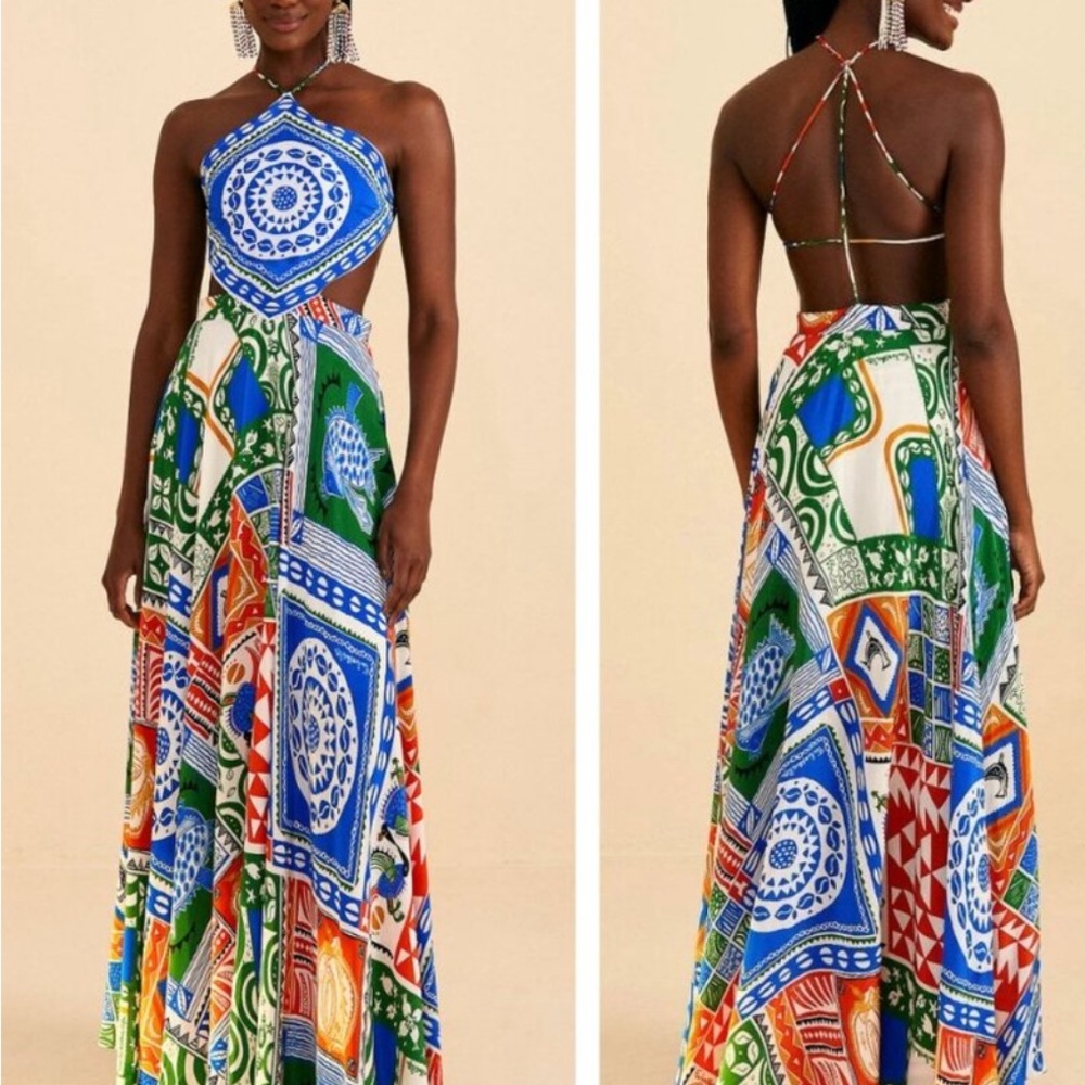 FARM Rio Backless Maxi Dress